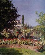Claude Monet Flowering Garden at Sainte Adresse, oil painting reproduction